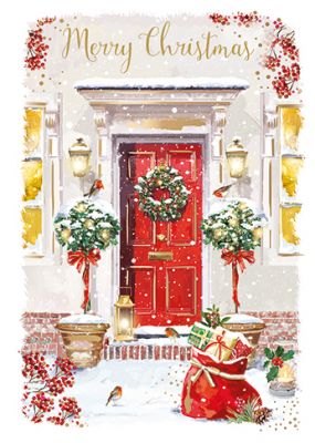 Christmas Card - Snow Front Door - At Home Ling Design