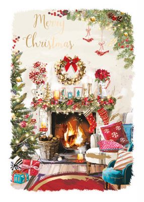 Christmas Card - Cosy Xmas - Fireplace - At Home Ling Design