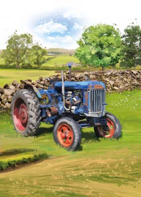 Birthday Card - Rustic Farm Tractor - Country Cards