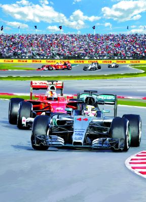 Birthday Card - F1 Formula 1 Racing Car - Country Cards