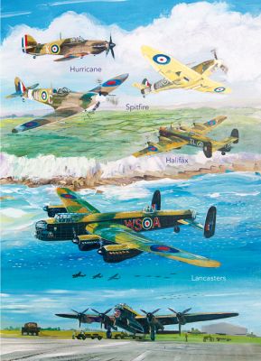 Birthday Card - WW2 Fighters & Bombers Aeroplanes - Country Cards