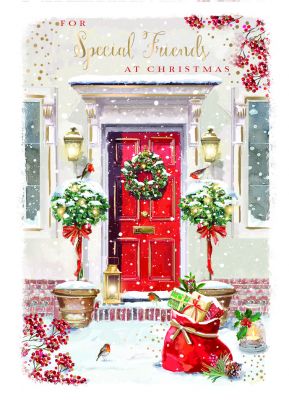Christmas Card - Special Friends - Red Front Door Welcome - At Home Ling Design