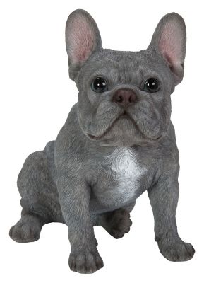 Vivid Arts Blue French Bulldog Dog - Garden Ornament 19cm - Indoor or Outdoor