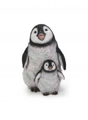 Penguin Mother & Baby - Lifelike Garden Ornament - Indoor or Outdoor - Real Life Vivid Arts
