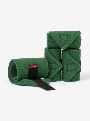 Lemieux Toy Pony Accessories - Hunter Green Fleece Bandages - Set of 4
