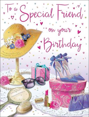 Birthday Card - Special Friend - Hat & Shoes - Regal
