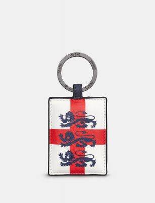 Leather Keyring England Legends 3 Lions Football - Yoshi