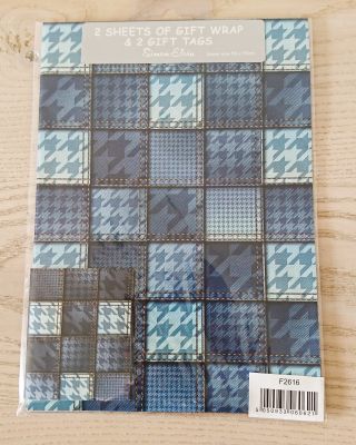 Blue Jean Gift Wrapping Paper 2 Sheets & 2 Tags