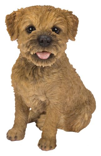 Vivid Arts Border Terrier Dog - Garden Ornament 19cm - Indoor or Outdoor