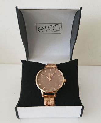 ETON Ladies Watch Metal Mesh Strap Rose Gold & Mocha - 3304LM-M