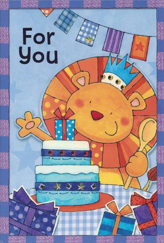 Boys Lion Birthday Card