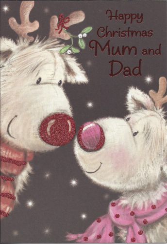 Mum & Dad Happy Christmas - Christmas Card
