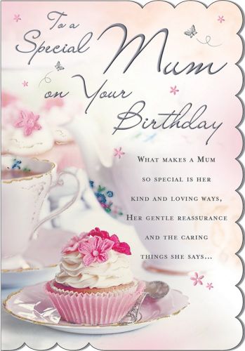 Birthday Card - Special Mum - Cupcake - Regal Love & Wishes