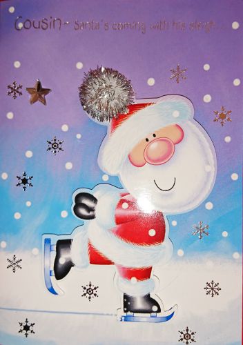 Cousin - Santa  - Christmas Card