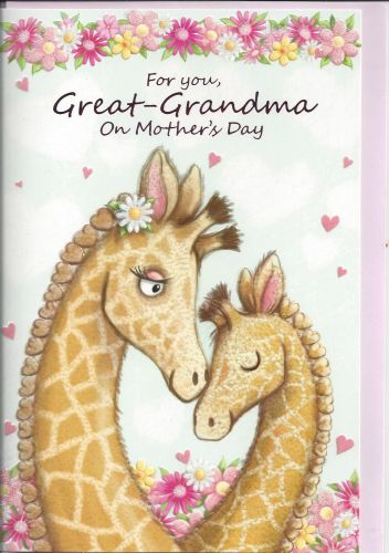 Mother's Day Card - Great Grandma - Giraffe 