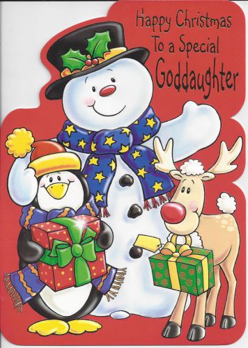 Goddaughter Red - Christmas Card