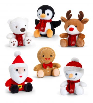 Christmas Beanies Plush Soft Toy 14cm - 7 Designs - Keeleco - Keel