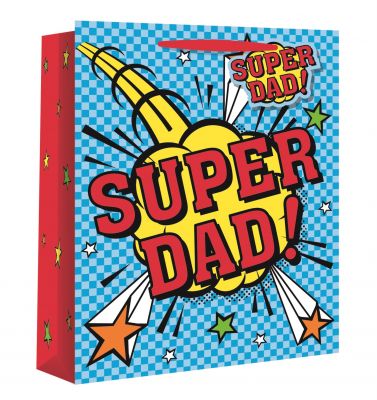 Super Dad Gift Bag - Medium - Gift Envy - 25cm x 21.5cm