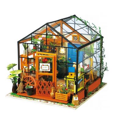 Cathy's Flower House Greenhouse DIY Model Kit - 231 Pieces - Fountasia