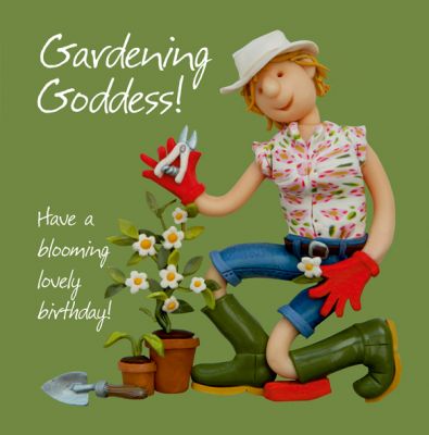 Birthday Card - Funny Humour Gardener Gardening Goddess One Lump Or Two