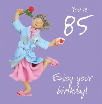 85th Female Birthday Card - Enjoy Dressing Gown - One Lump Or Two