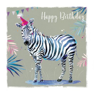Birthday Card - Zebra - The Wildlife Ling Design