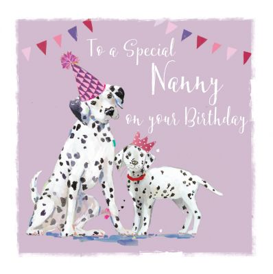 Birthday Card - Nanny Nanna - Dalmatian Dog - The Wildlife Ling Design