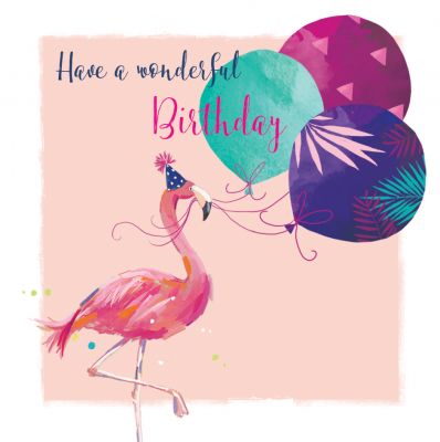 Birthday Card - Flamingo - The Wildlife Ling Design