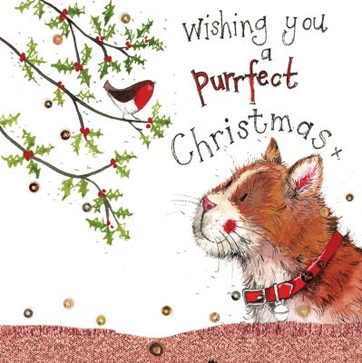 Christmas Card - Perfect Christmas Cat - Sparkle - Alex Clark