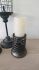 Rustic Distressed Metal LED Lamp Candle Set 