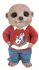 Christmas Jumper Baby Meerkat Ornament Gift - Indoor or Outdoor - Fun - 2 Colours Red Blue