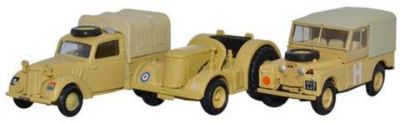 Army Desert Set Tractor Land Rover Diecast Model 1:76 Scale OO Gauge - Oxford