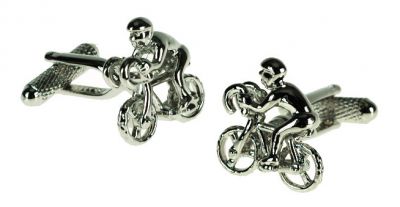 Cyclist Racing Bike Bicycle Cufflinks