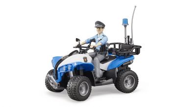 Police Quad Bike & Policeman Figure - Bworld - Bruder 63010 Scale 1:16