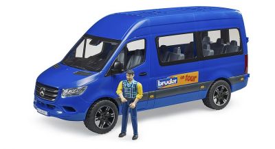 Mercedes Benz Sprinter Transfer Mini Bus with Driver - Bruder 02681 Scale 1:16