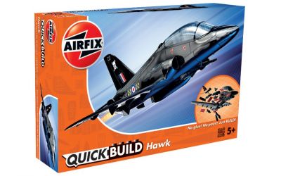 BAE Hawk Aeroplane - Model Kit - 26 Pieces Airfix Quickbuild - J6003