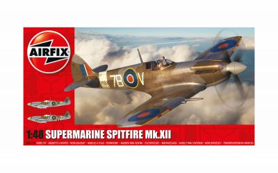 Supermarine Spitfire MkXII Aeroplane - Scale 1:48 Model Kit - Airfix - A05117A - 2022 Launch