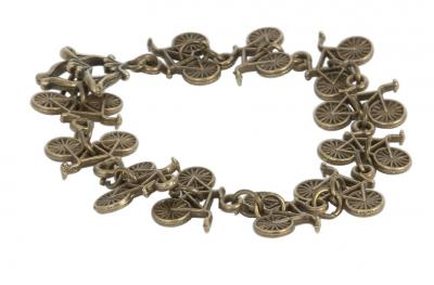 Teenagers Bracelet Antique Gold Bicycle