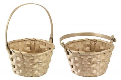 Woven Folding Handle Oval Basket - Easter Gift Hamper