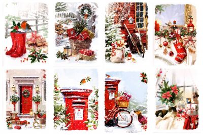Christmas Card Pack - 8 Cards 8 Designs - Xmas at Home - Ling Design