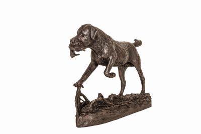 Mission Accomplished Gun Dog Premier Cold Cast Bronze Ornament - Frith Sculpture GWN003