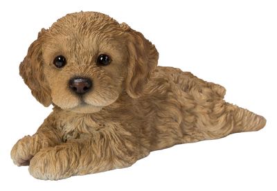 Cockapoo Laying Golden Puppy Dog - Lifelike Ornament Gift - Indoor Outdoor - Pet Pals Vivid Arts