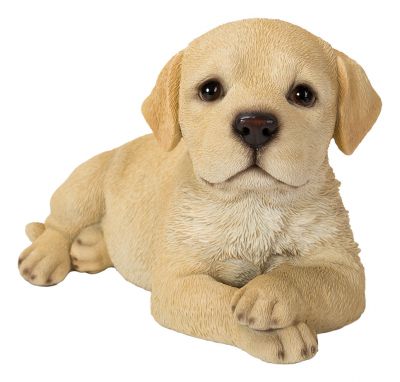 Labrador Golden Laying Puppy Dog - Lifelike Ornament Gift - Indoor Outdoor - Pet Pals Vivid Arts