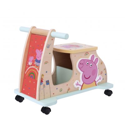 Peppa Pig Wooden Ride on Scooter - 8th Wonder