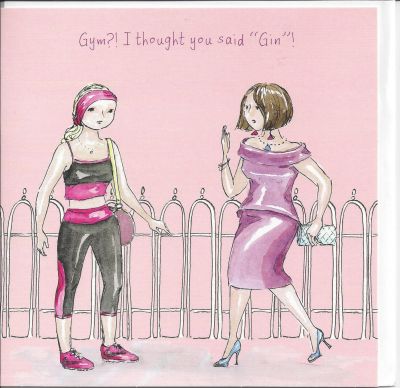 Birthday Card - Friend - Gym Not Gin - Angie Thomas