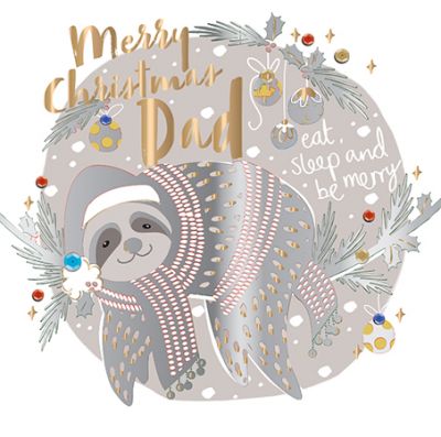 Christmas Card - Dad - Sloth - Talking Pictures