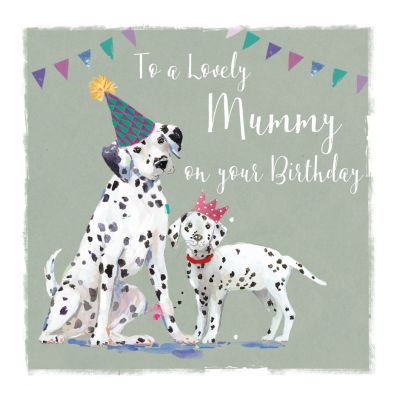 Birthday Card - Mummy - Dalmatian Dog - The Wildlife Ling Design