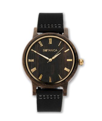 Willow Black Sandalwood Wood Mens Watch - Botanica