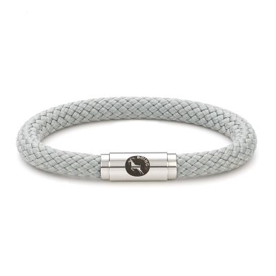 Luna Grey Rope Bracelet Steel Clasp - Boing British 