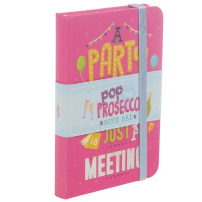 Prosecco Slogan Notebook & Elastic Closure 